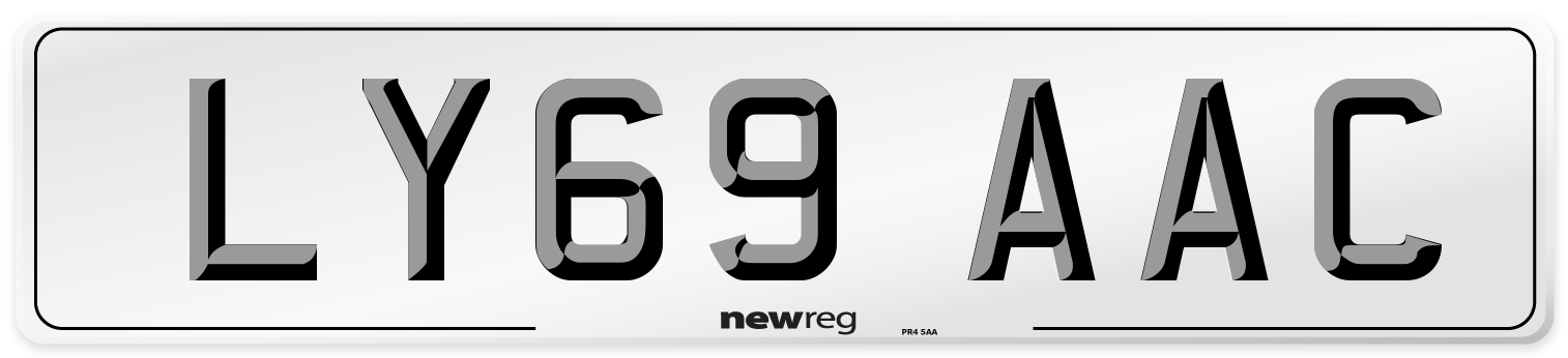 LY69 AAC Number Plate from New Reg